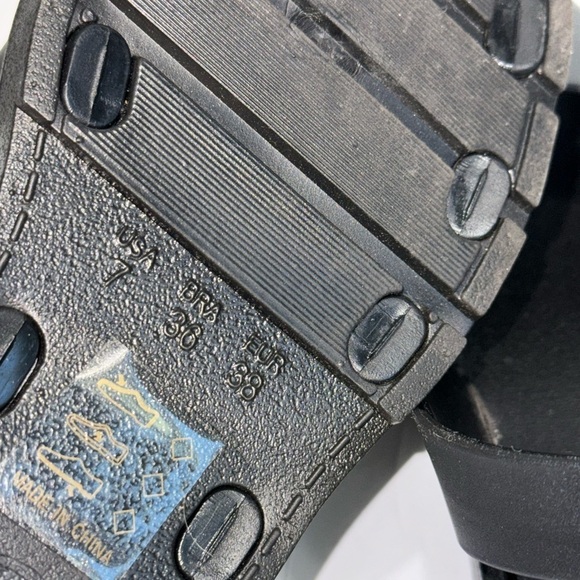 London Rebel black slingback jelly flat sandals size 7 - Picture 9 of 9